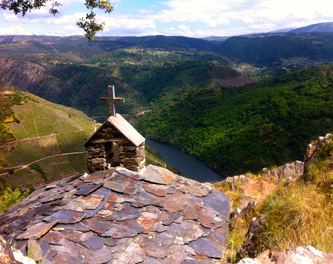 A spectacular viewpoint, or mirador, in Ourense, Spain. 